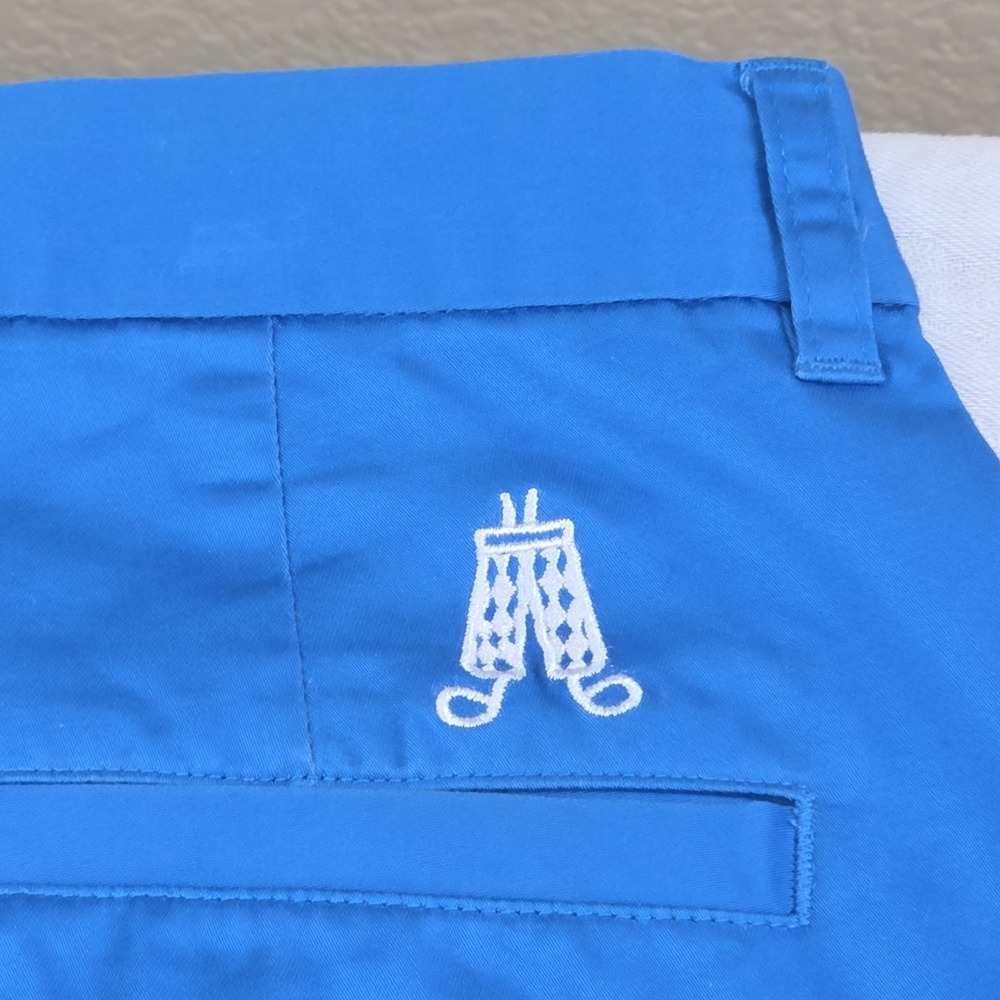 Royal & Awesome Mens Blue Golf Trousers Pant‎ Tee Holder 32x32 Solid Vibrant